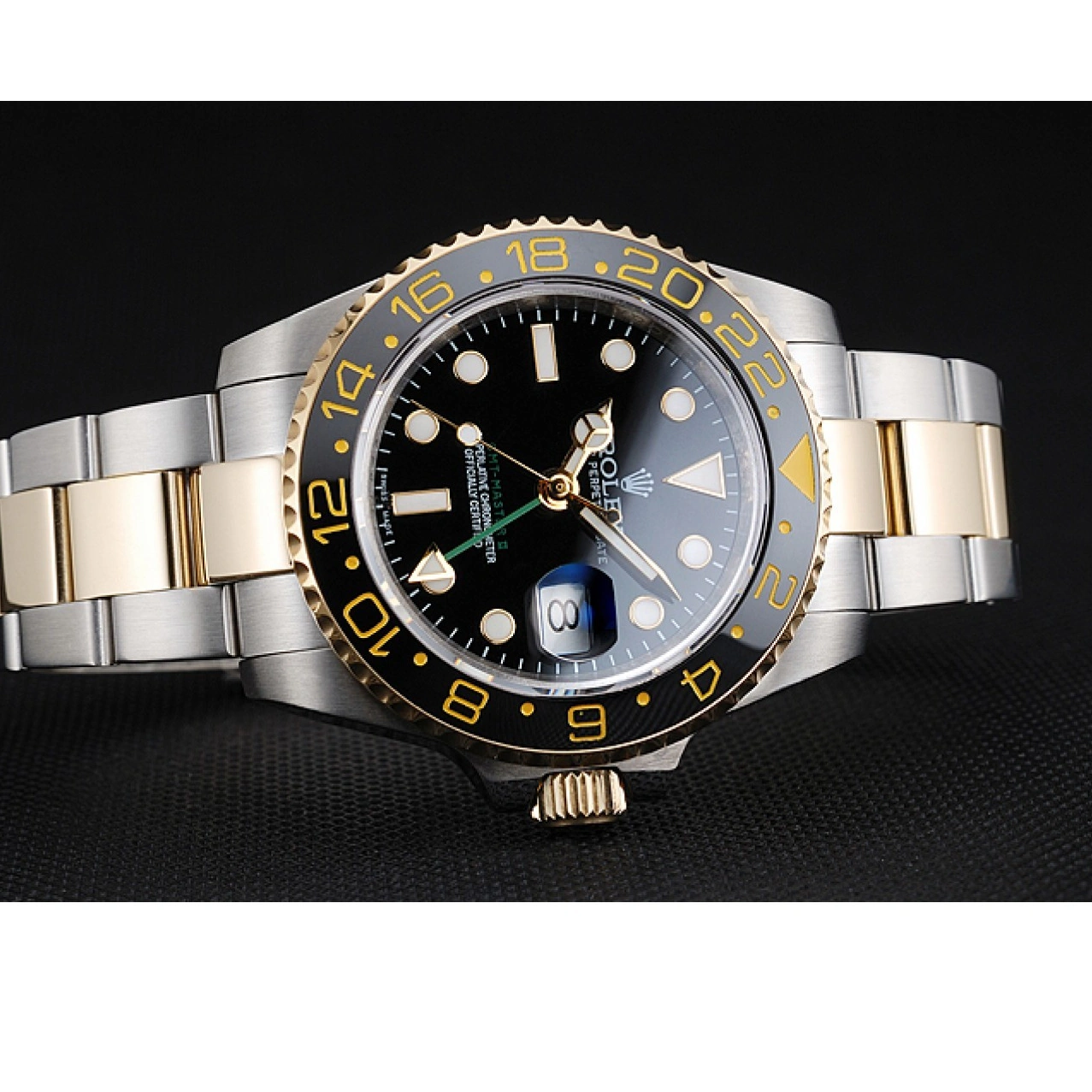 MiroTime 1026 Swiss Rolex GMT Master Black Bezel Black Dial 80295